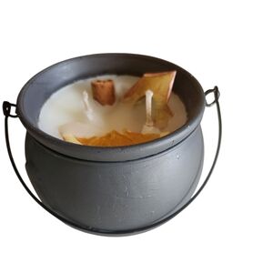 Black Cauldron Candle Pumpkin Apple Butter Scented